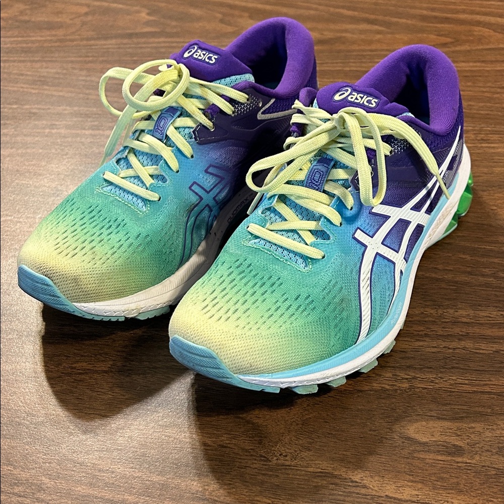 ASICS Women's Teal to Purple Gradient Running Shoes
